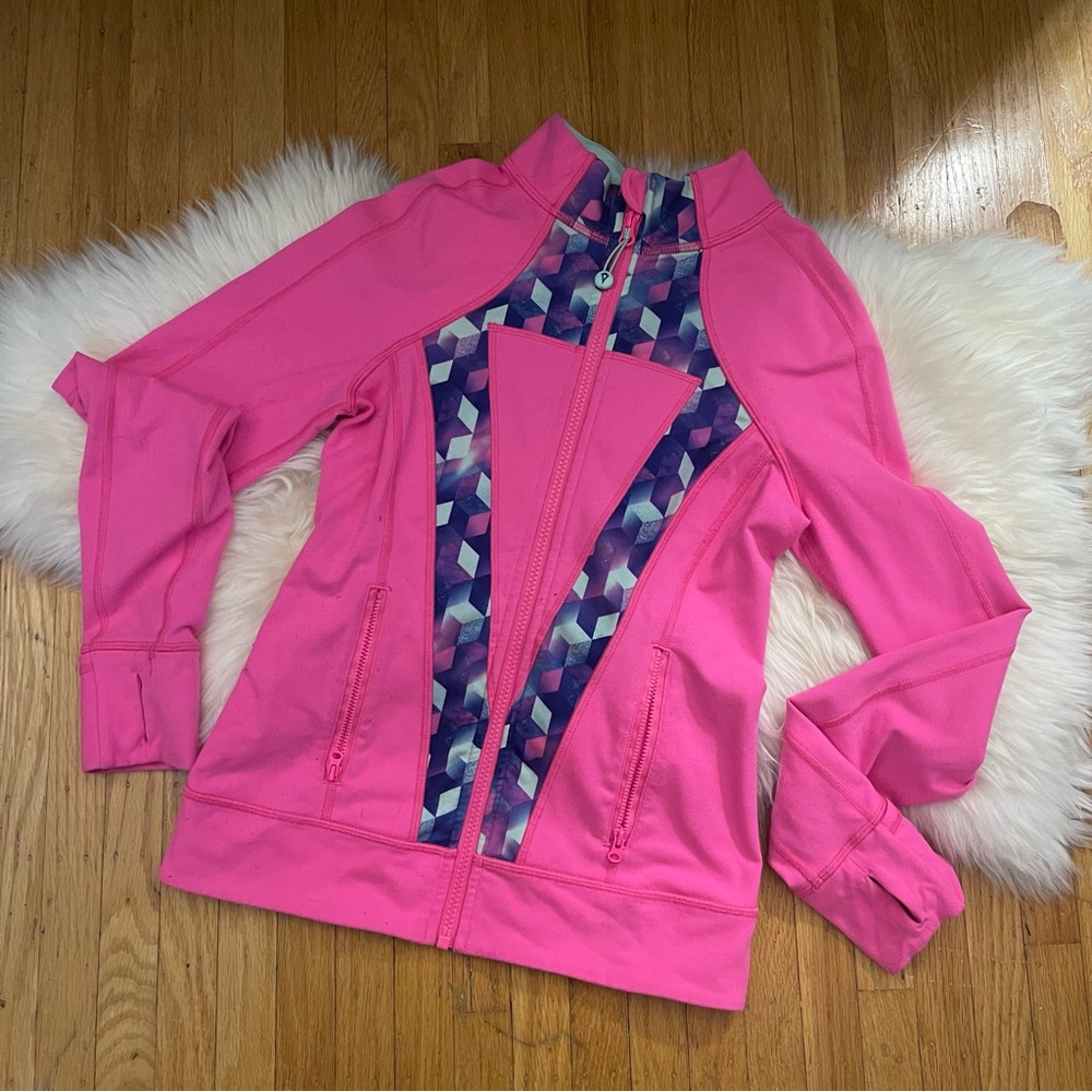 Ivivva Perfect Your Practice Jacket Girls 12 Thumb Holes
